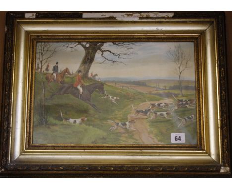 After Rowlandson a set of four hunting prints, 22.5cm x 36cm (4)