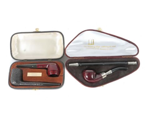 3 variierende Dunhill-PfeifenEngland, 1x "The Reading Pipe", anlässlich des 500. Geburtstages der Entdeckung des Tabaks, opti