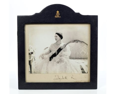 HM Queen Elizabeth The Queen Mother - fine signed presentation portrait photograph by Cecil Beaton, of Her Majesty in a beaut