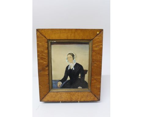 English School (circa 1830), five half-length watercolour on paper portrait miniatures, each approximately 20cm x 15cm, in fi