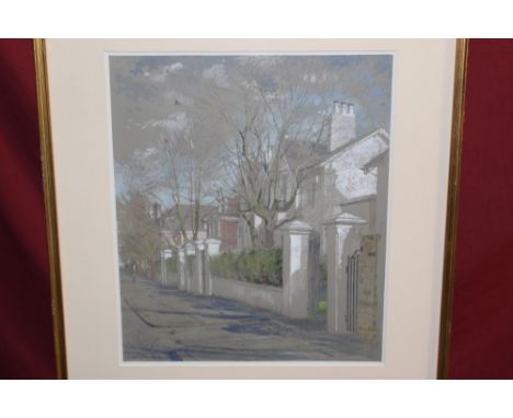 *Charlotte Halliday (b. 1935), pencil and watercolour - Robin on a gate, Norfolk Road, signed and dated 1990, in glazed gilt 