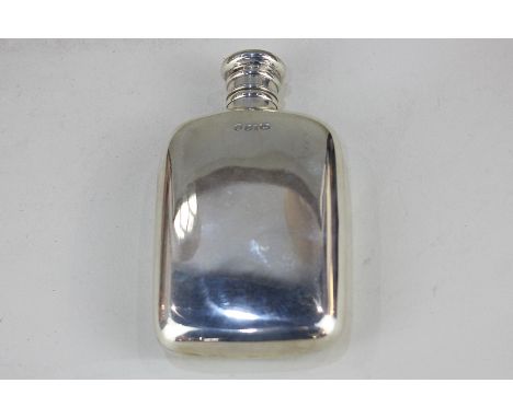 A Victorian silver hip flask, maker John Linegar, Birmingham, 1878, 2oz