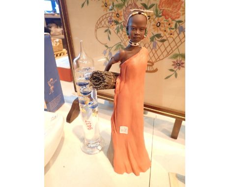 Soul Journey limited edition massai figurine and a gravity thermometer 