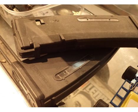 Two plastic American SLR ammunition magazines