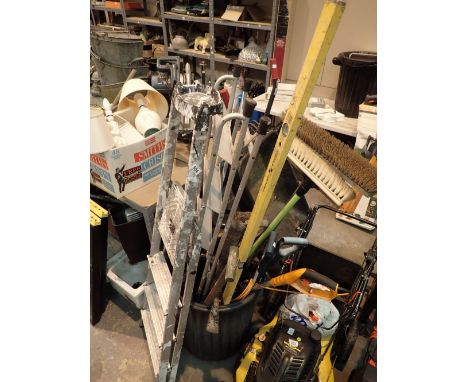 Dustbin of tools and stepladders ( dustbin not included ) 