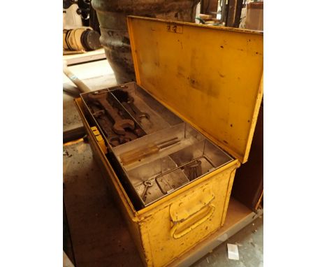 Heavy duty toolbox containing sockets and spanners