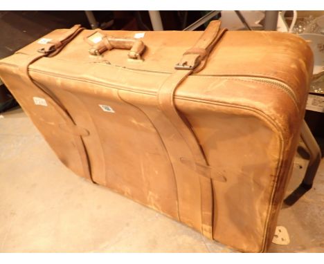 Vintage leather suitcase