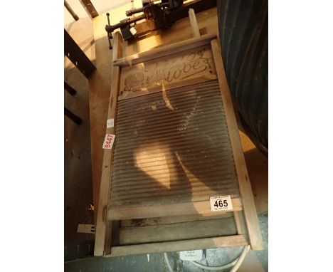 Vintage wood and metal wash board
