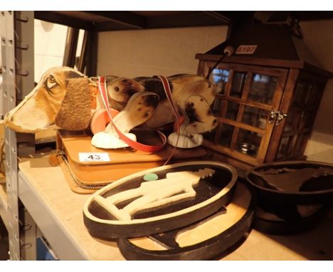 Quantity of mixed items including vintage pull along Snoopy wooden toy 
