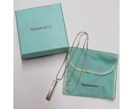 Tiffany "1837" pendant with sterling silver 925 chain with pouch and box - total weight 0.45ozt