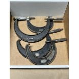 Starrett 3-4" OD Micrometer, Lufkin Rule Co 4-5" OD Micrometer, Lufkin Rule Co 3-4" OD Micrometer,