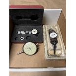 Starrett No. 689 Countersink Gauge 0.002" Diameter, Links Axis Offset Dial Gauge, Scherr Tumico 0-1"