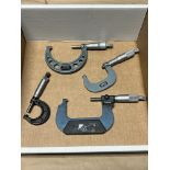 0-1" OD Micrometer, Mitutoyo 1-2" OD Micrometer, Mituotyo 2-3" OD Micrometer, Aerospace 2-3" OD