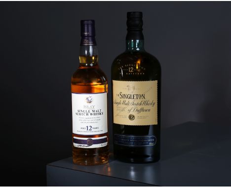 Glenlivet single malt Scotch whisky, 12 years old (2), Singleton single malt Scotch whisky, 12 years old (1), Islay single ma