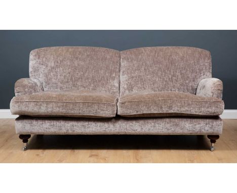 A modern large grey upholstered sofa originally acquired from Sofas &amp; Stuff, 206cm wide x 100cm deep x 95cm highCondition