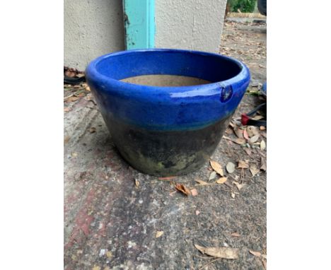 Blue Glazed Planter 