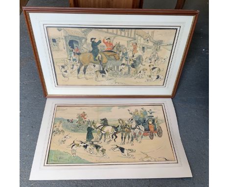 1x Framed and 1x Unframed Hunting Print 