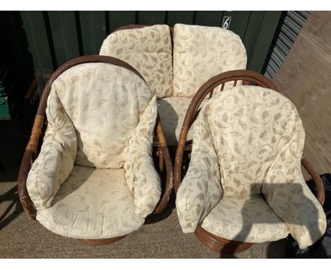 Conservatory Suite - Sofa, 2x Swivel Chairs and Coffee Table 