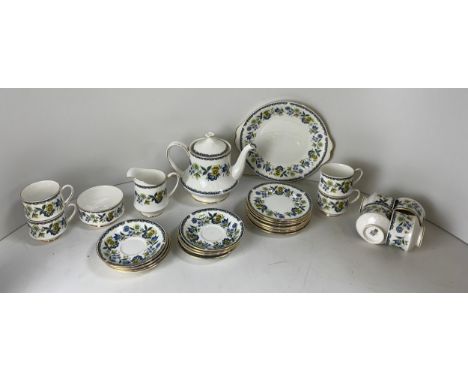 Paragon Contessa Tea Set - 8x Cups, Saucers and Plates, Sandwich Plate, Teapot, Sugar Bowl and Milk Jug 