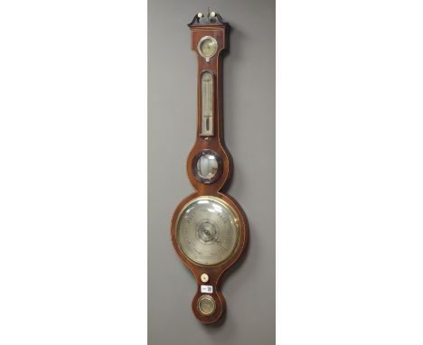 Early 19th century five dial mercury wheel barometer, signed 'H. Cattanio & Co. York', H98cm Condition Report Click here for 