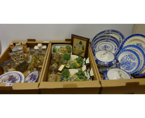 Collection of Victorian and later Staffordshire models, early 20th Century Hermann Ohme Dresden plate, 19th Century Minton Ir