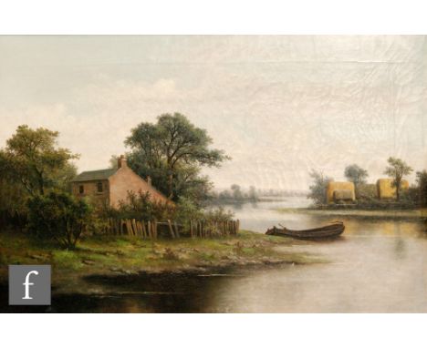 JOHN HENRY BOEL (1884-1922) - An extensive wooded river scene, oil on canvas, signed, framed, 51cm x 76cm, frame size 60cm x 
