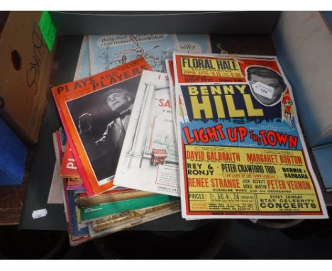 BENNY HILL; TWO VINTAGE 1950S THEATRE BILLS, "Light up the town" Floral hall Scarborough and a collection of similar ephemera