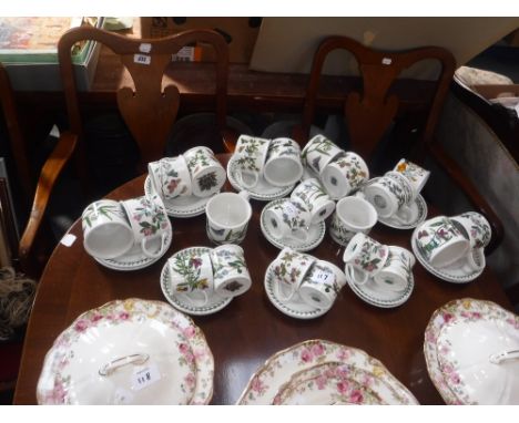 A QUANTITY OF PORMEIRION "BOTANICAL GARDEN" CUPS AND SAUCERS