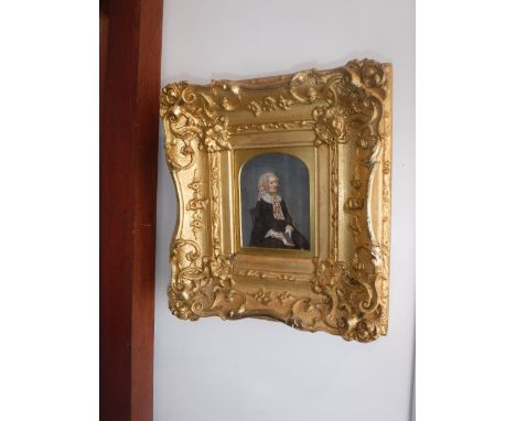 A VICTORIAN OVERPAINTED PORTRAIT OF A LADY in a gilt frame