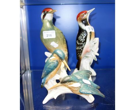 A CONTINENTAL CERAMIC STUDY OF A WOODPECKER and two similar