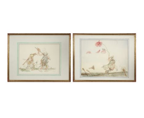 two 20th Cent. Belgian mixed media (with aquarelle) - signed Jacques Laudy and dated (19)71 || LAUDY JACQUES (1907 - 1993) tw