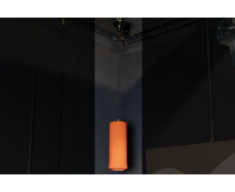 vintage design lamp in orange colored glass - attributed to Gino Vistosi || VISTOSI GINO (1925 - 1980) vintage designlamp in 