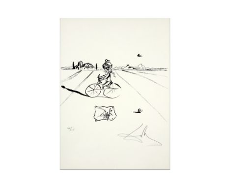 Salvador Dali black and white print - signed and 1977 dated in the print &amp; signed || DALI SALVADOR (1904 - 1989) zwart/wi