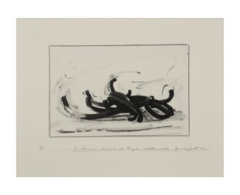 Bernar Venet signed print - titled and dated 2004 || VENET BERNAR (° 1941) print n° 14/40 getiteld "Combinaison aléatoire de 