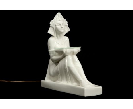 nice French Armand Godard signed Art Deco lamp in porcelain || GODARD ARMAND (19° - 20° EEUW) fraai Art Deco-nachtlampje (vei