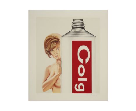 Mel Ramos signed typical Pop Art "Colgate" "AP" print in colors || MEL RAMOS (1935 - 2018) print in kleuren n° AP dd 1965 met