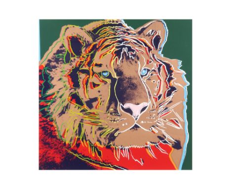 Andy Warhol "Tigre" silkscreen from the series "Endangered Species"  with the blind stamp of Warhol's master printer Rupert J