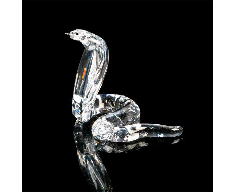 From the ""African Wildlife Collection"". The cobra is entirely made of crystal with black crystal pupils and a silver forked