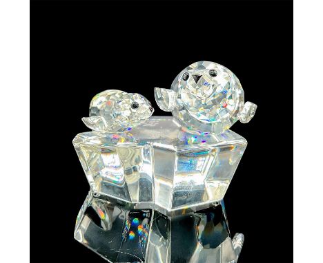 Part of the SCS Mother and Child series. Lead crystal faceted body with jet crystal eyes and nose. SCS Swarovski etched backs
