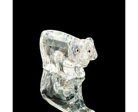 Part of the Chinese Zodiacs collection. Lead clear crystal small tiger with jet crystal. Swarovski etched backstamp. This ite