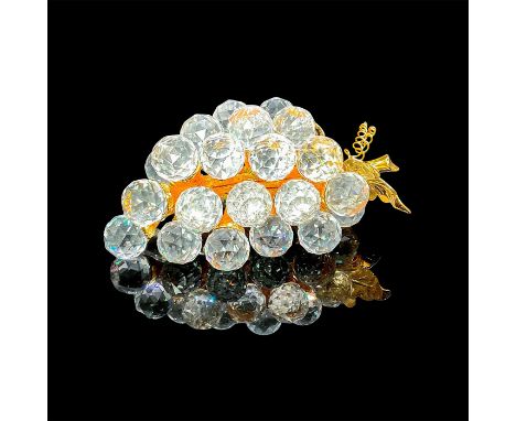 Clear grapes on a gold stem. Swarovski acid mark on base. This item has its original box: 5in W x 8.75in H. Issued: 1983 - 19