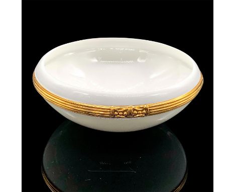 Glazed bone china with bisque Bangles™ design on the outer side.Katy Briscoe backstamp. This item has its original box with d