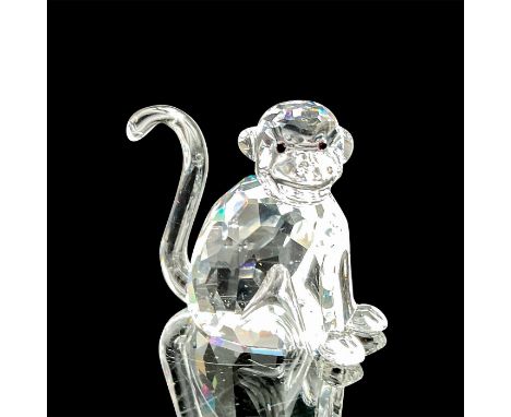 Part of the Chinese Zodiacs collection. Lead clear crystal small money with jet crystal eyes. Swarovski etched backstamp. Thi