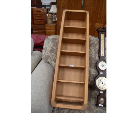 A modern oak effect wall shelf, modular form, approx. 101 x 30cm