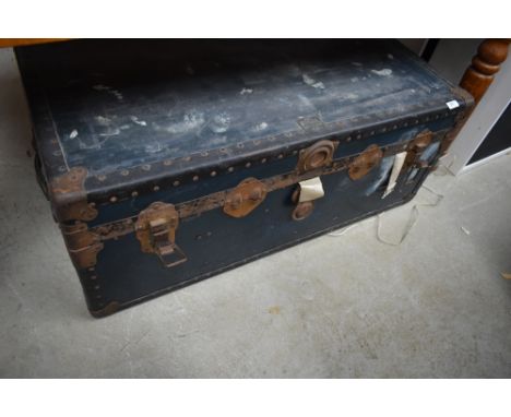 A vintage travel trunk