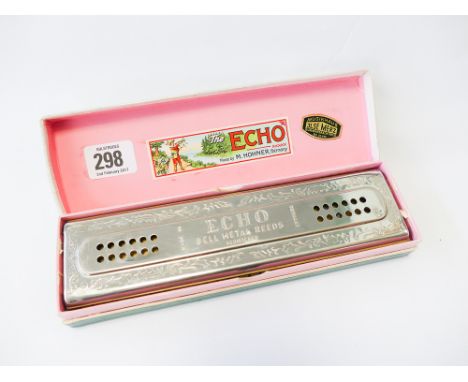 Hohner Echo double sided harmonica in case 