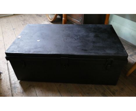 Large old metal trunk 