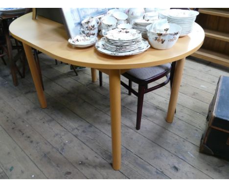Light beech wood effect extending dining table 