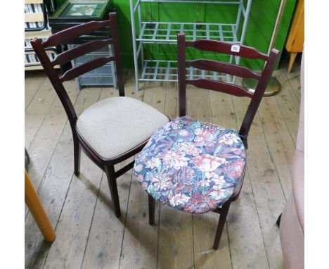 Set of four ladder back dining chairs 