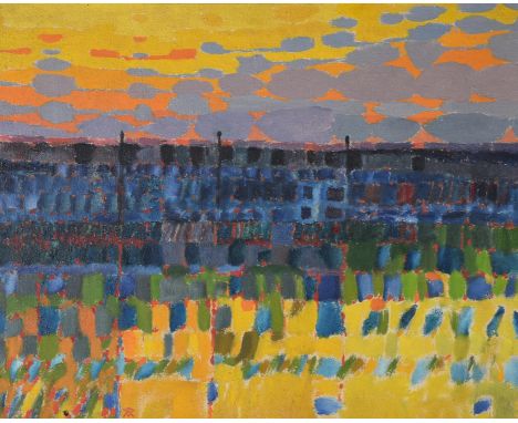 λ Colin Middleton (Irish 1910-1983)Sundown: Carnalridge. No. 2Oil on canvasSigned with monogram (lower left), further signed,